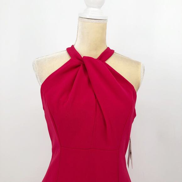 JULIA JORDAN Sheath Dress Size 8 Dragon Fruit Pink Halter Twist Sleeveless NWT - Picture 7 of 15